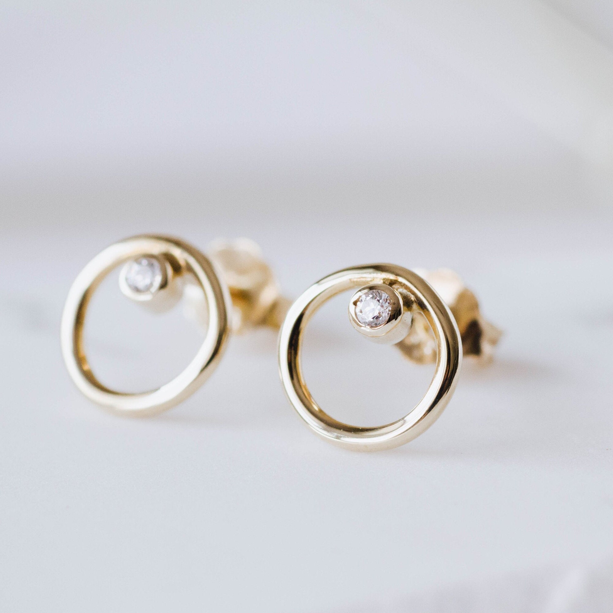 14K Echtgold Halskette Mit Labor-Diamanten – Filigrane 1 Mm Kette, Verstellbar 38-42 Cm, G-Farbe VS-SI