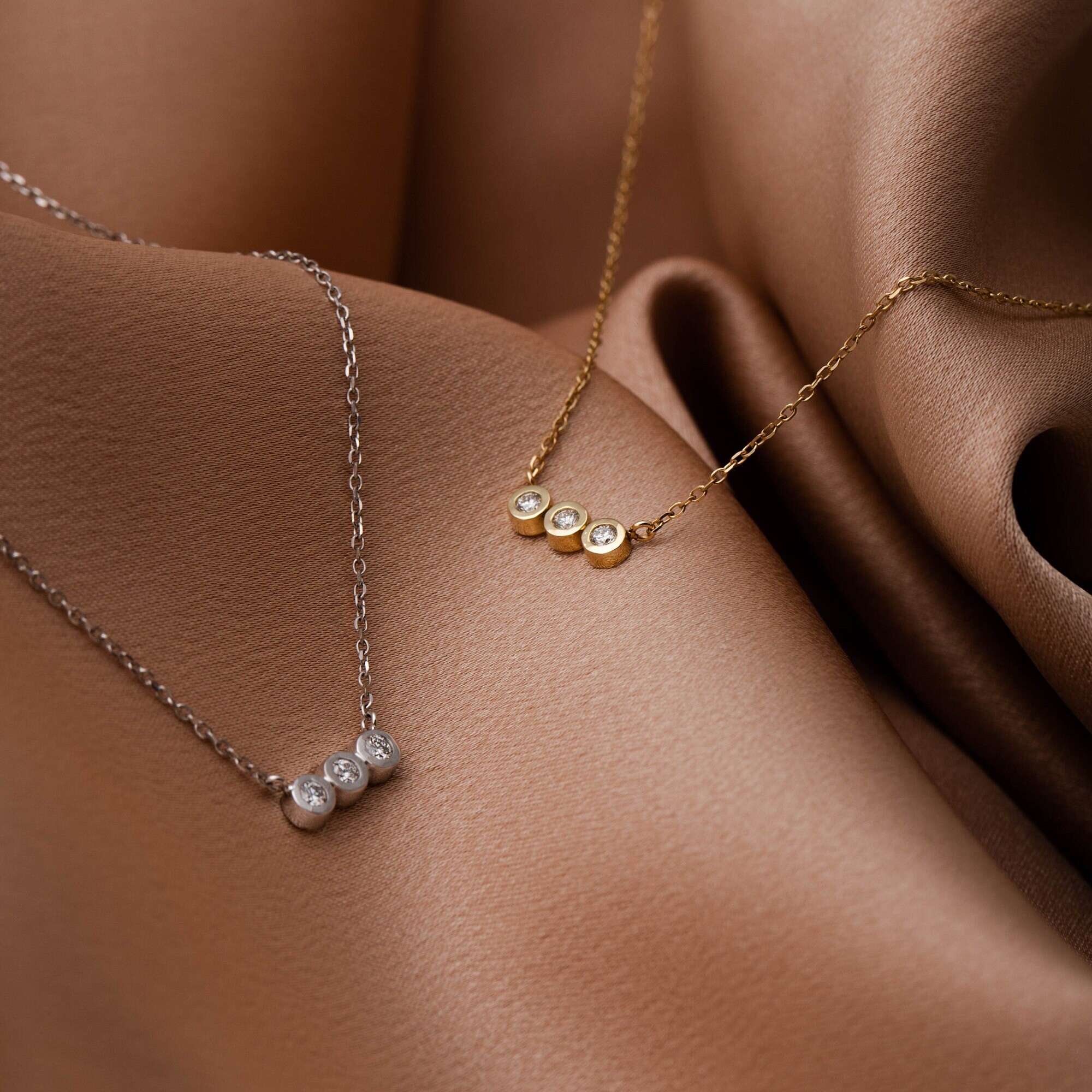 3 small diamond necklace deals