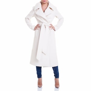 White Long Wool Coat - Wedding Wool Coat - Wool Princess Coat - Winter Wool Dress Coat - Winter Warm Outwear - Long Classic Coat - Maxi Coat