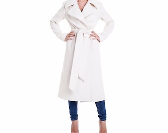 White Long Wool Coat - Wedding Wool Coat - Wool Princess Coat - Winter Wool Dress Coat - Winter Warm Outwear - Long Classic Coat - Maxi Coat
