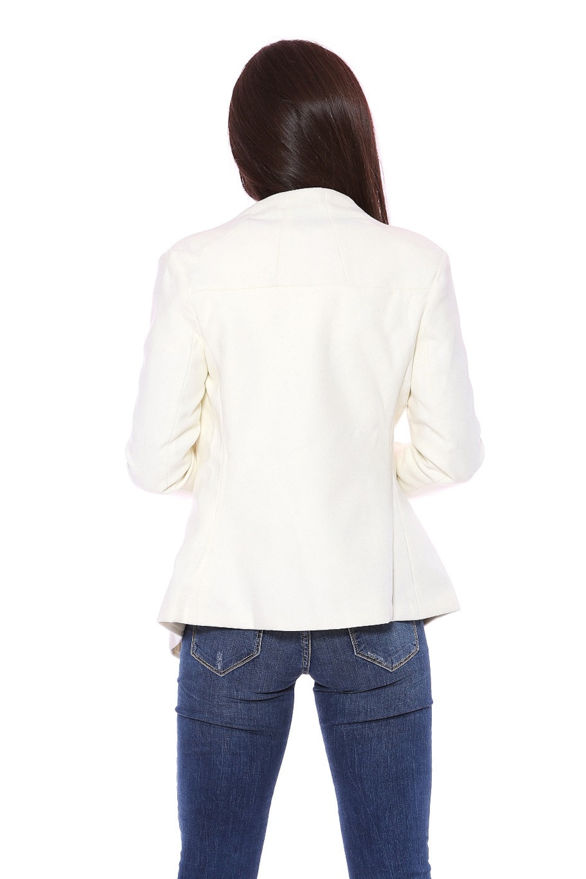 Winter Coat White Formal Coat Winter Wedding Short Wool Etsy