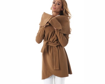 Wool Cape Jacket, Elegant Cardigan,Women Cape Coat,Wrap Winter Coat,Cowl Dress,Plus Size Jacket, Wool Cape Coat, Oversized Cardigan,