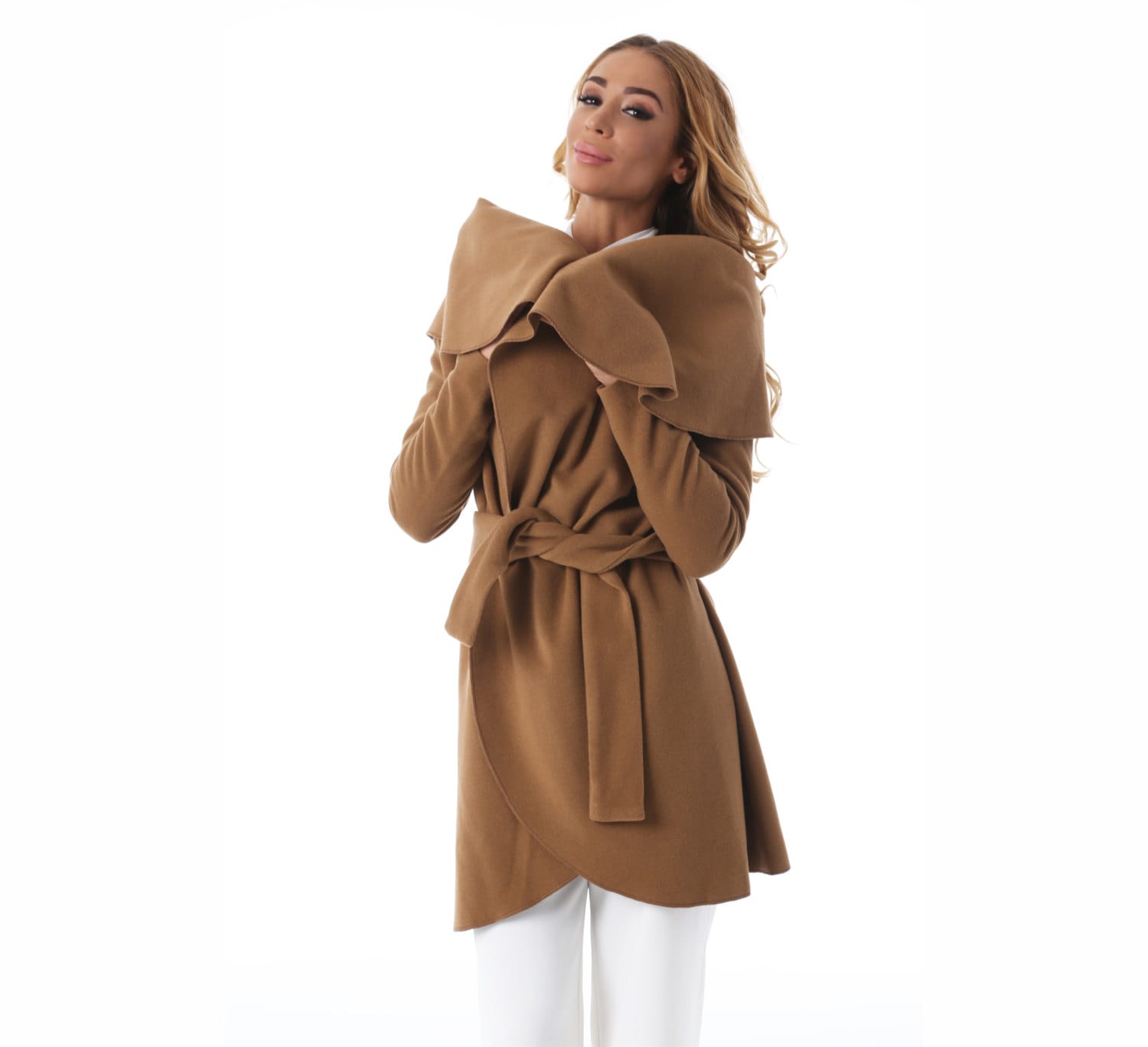 Wool Cape Jacket Elegant Cardiganwomen Cape Coatwrap Winter Etsy UK