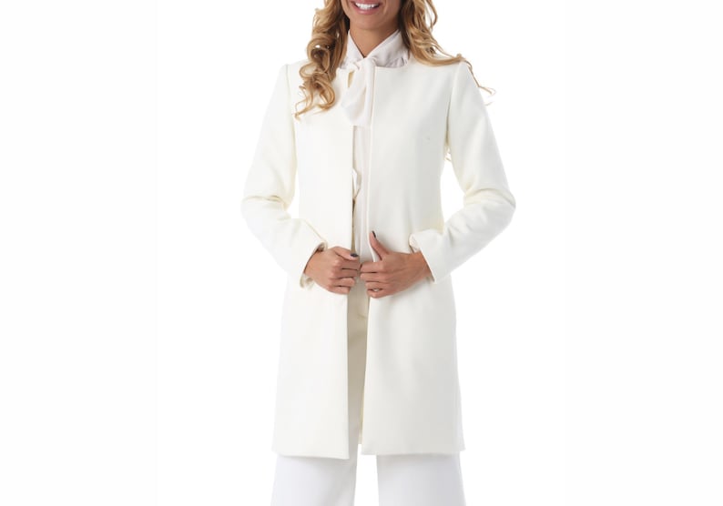White Womens Jacket Fall Wool Coat Long Sleeve Autumn Fashion Winter Wedding Formal Women S Clothing Tomitabento Vn White Womens Jacket Fall Wool, Winter White Wool Coat Ladies