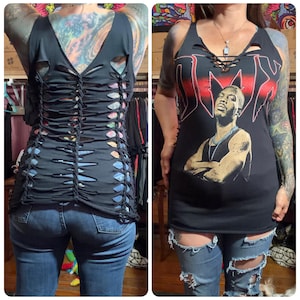 DMX // Rap // Exposed Back // Weaved Tank // Womens Large