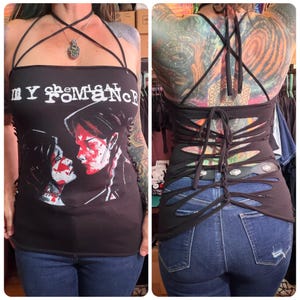My Chemical Romance  // Emo // Exposed Back // Shredded Tank // Womens Small/Medium
