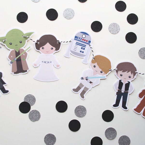 Star wars garland Birthday Party Decorations Wars Party Decor Baby Shower Decorations, banner