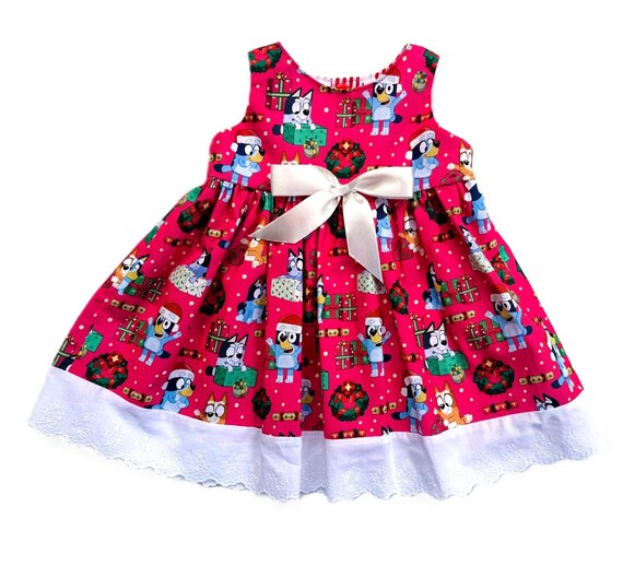 bluey christmas dress Bluey 2T MERRY Christmas 2pc Long Sleeve Top Skirtall Set Romper Dress Green