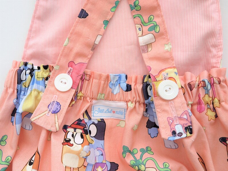 Bluey Baby Girl Clothes Bluey Romper Apricot Bluey Baby Etsy