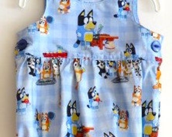 Baby boy clothes, baby boy romper, baby boy bluey romper Sizes 3-6m, 6-9mand 12 - 18 m ready to ship.