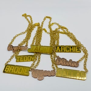 The BLING Nameplate Necklace