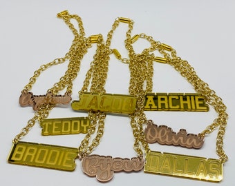 The BLING Nameplate Necklace