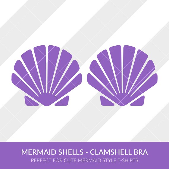 Download Mermaid Shells Clamshell Bra Svg Eps Dxf Studio3 Png Jpg Etsy