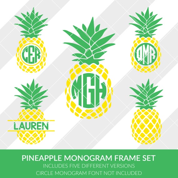 Download Free Pineapple Monogram Svg Eps Dxf Studio3 Png Jpg Clipart Etsy SVG Cut Files