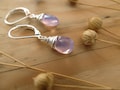 Lavender opalite earrings. Opalite stone with a color that reminds me of lavender, a very soft violet. Dangle/briolette earrings product logo