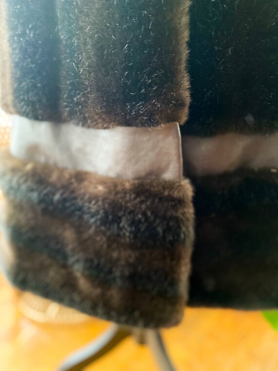 Vintage 70s Penny Lane Leather Trim and Faux Fur … - image 8