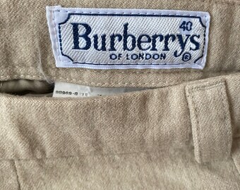 80's〜 BURBERRYS slacks Burberrys 80s Vintage Pants Men's EU 44 Brown Pleated