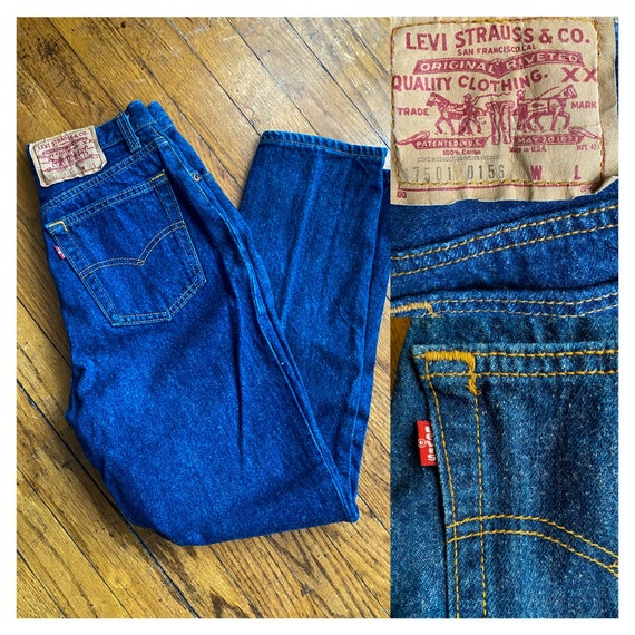 Vintage 90s Womens Levis 501 Denim Jeans/Slim Fit/