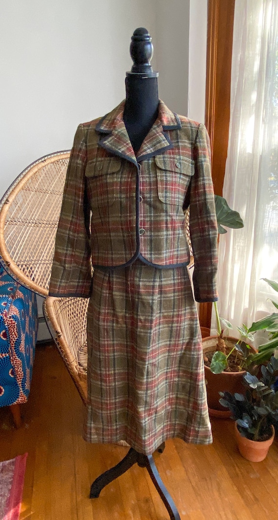 Vintage 70s Harvé Bernard Lord&Taylor Wool Skirt … - image 2