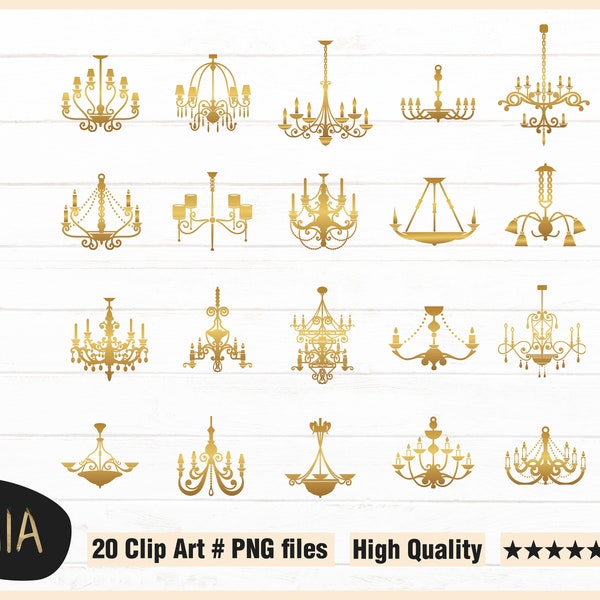 Chandelier Clip Art Etsy