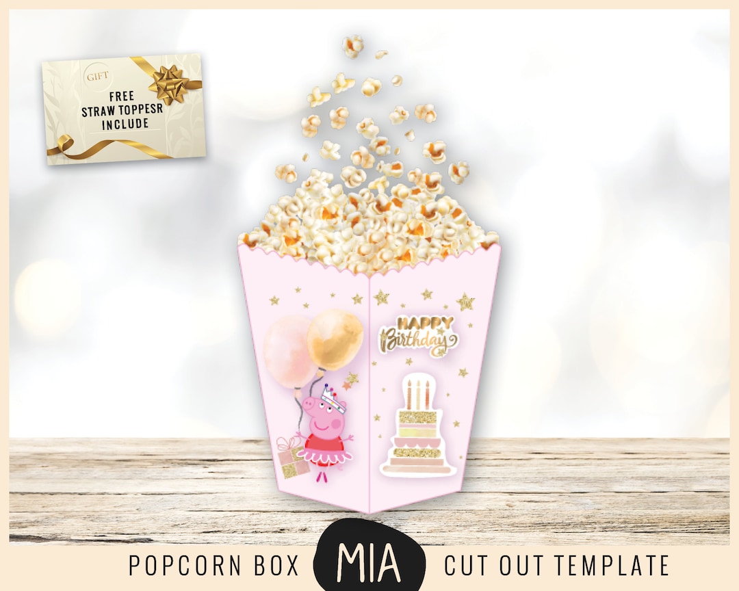 Fairy Peppa Pig POPCORN Box Peppa Pig Candy Box Peppa Pig - Etsy