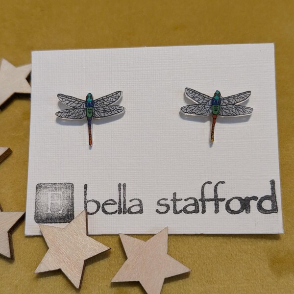 Handmade dragonfly earrings