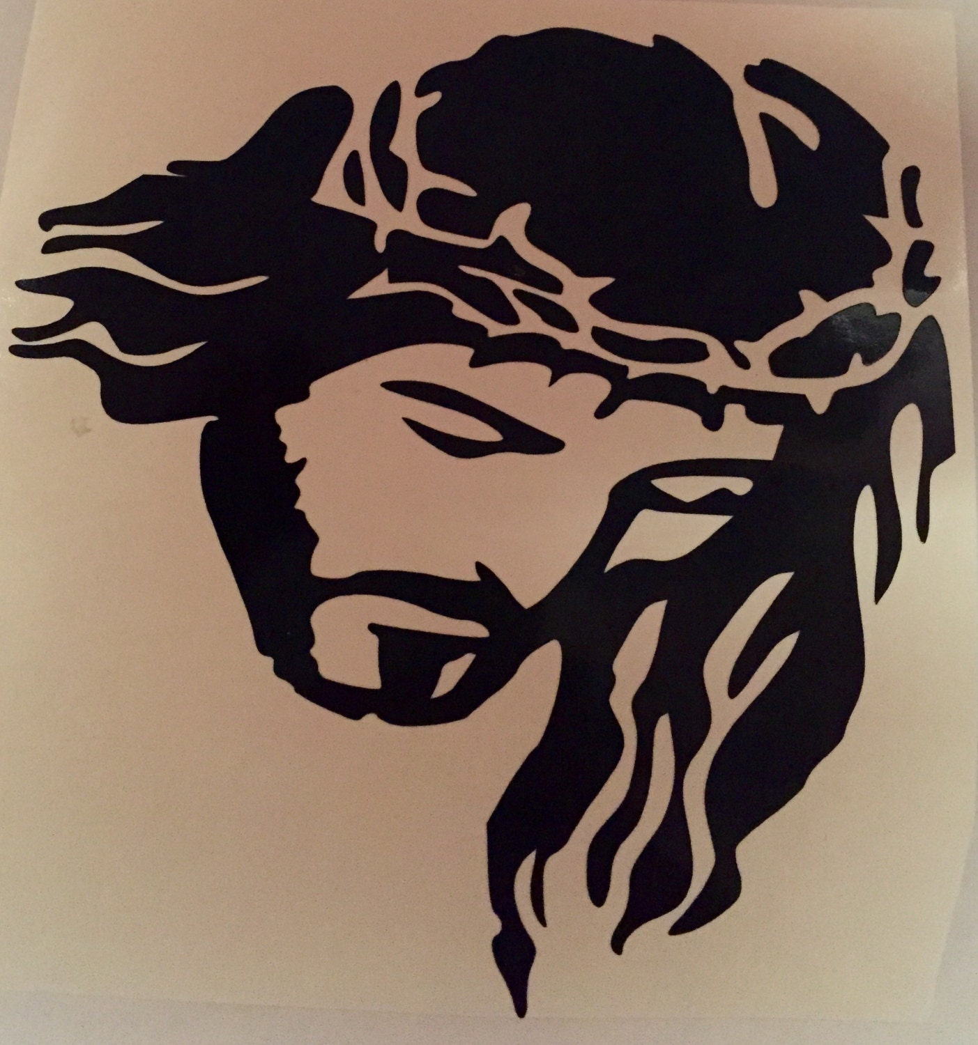 Face of Jesus Decal Jesus Decal Jesus Silhouette Decal Jesus Face