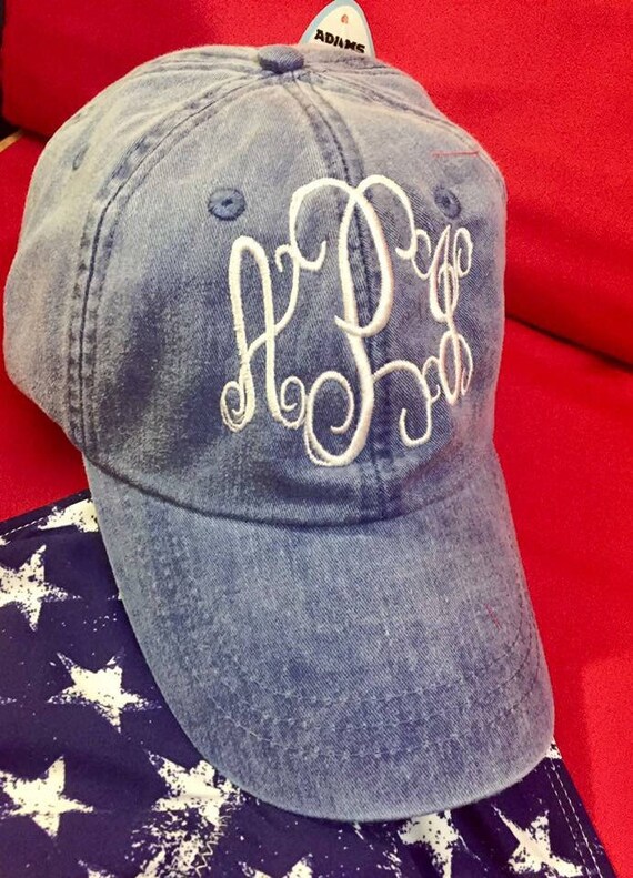 monogram hats cheap
