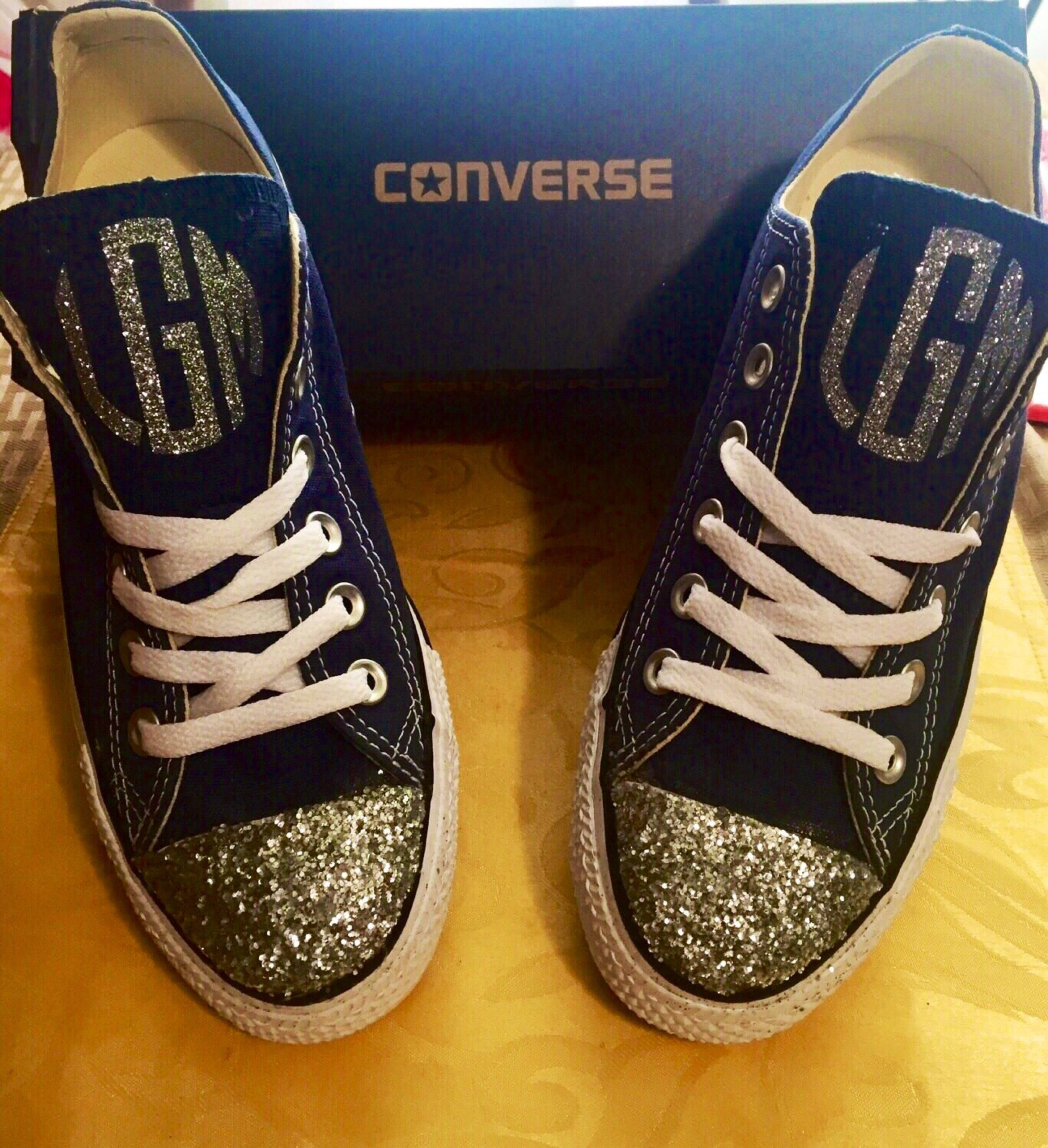 monogrammed tennis shoes