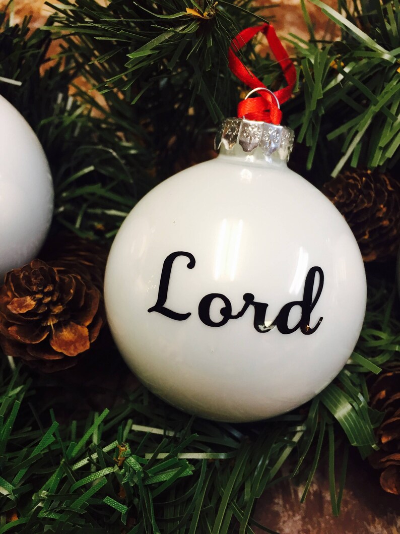 6 christian christmas ornaments rustic white christmas ornaments