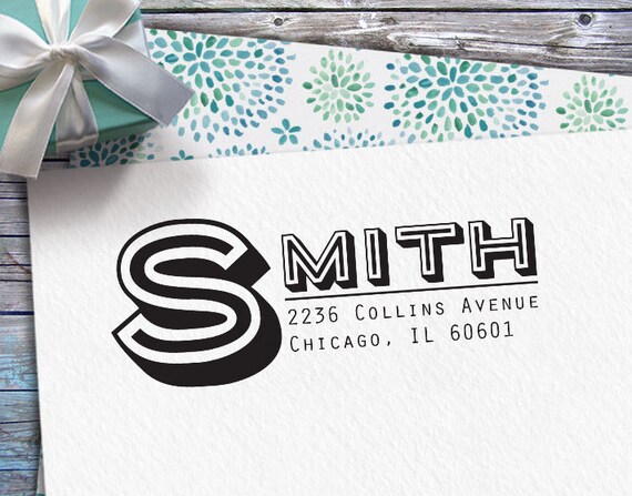 personalized return address stamp custom rubber stamp custom