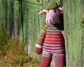 Uncle Hermann the Country Swine, knitting pattern digital download