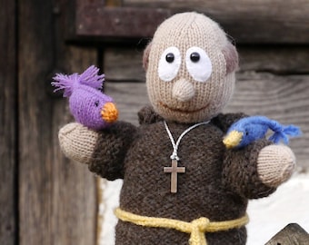 hand puppet ST. FRANCIS knitting pattern