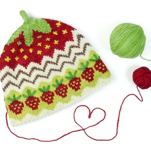 FRAISE Patron tricot bonnet bébé fraise image 1