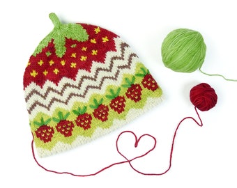 FRAGOLE Istruzioni per lavorare il cappellino da bambina con fragole