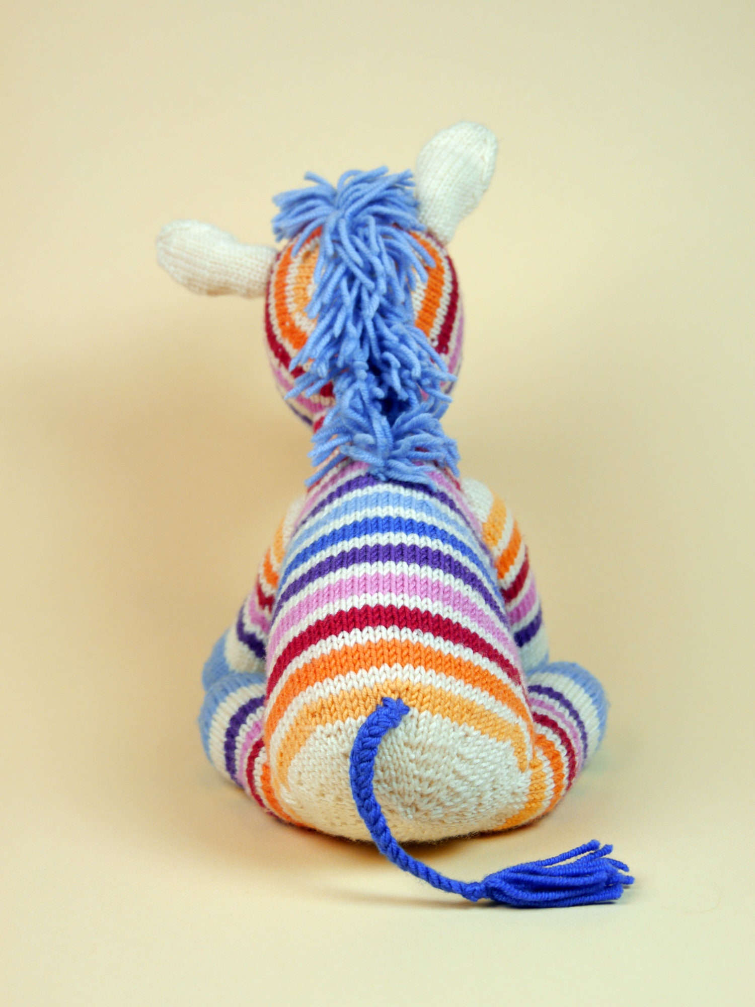Rainbow Zebra NORA Knitting Pattern Etsy Canada
