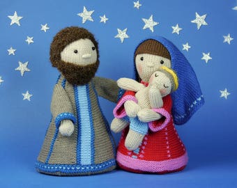 Holy Family Mary, Joseph, Christ, Nativity Set knitting pattern