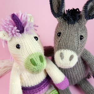 Unicorn and Donkey knitting pattern