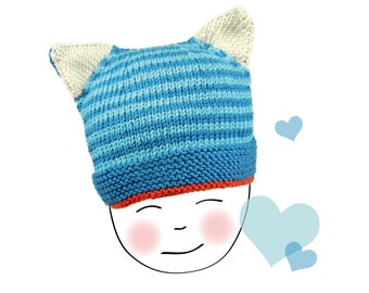 Patron tricot bonnet bébé COOL CAT HAT de Steffi