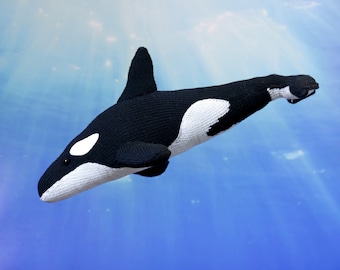 Arrluk the Orca, Killer Whale (knitting pattern)