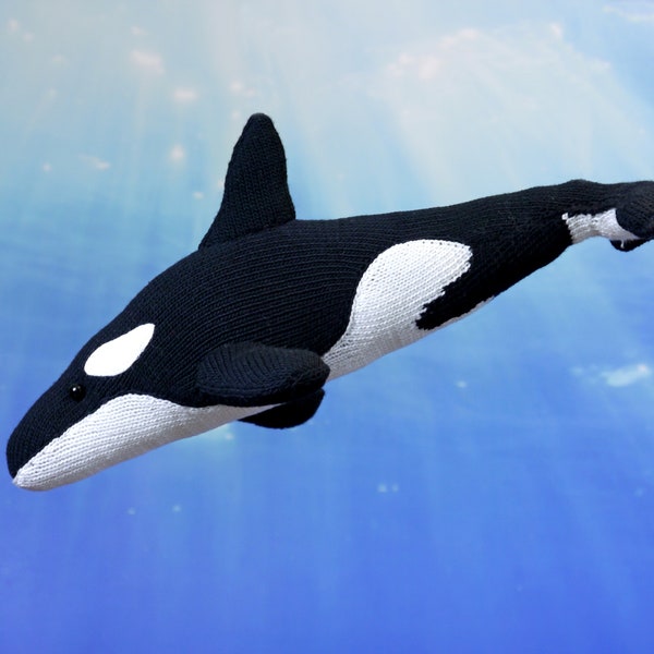 Arrluk the Orca, Killer Whale (knitting pattern)