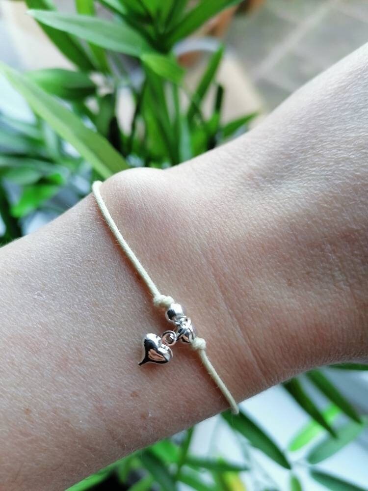 Simple heart string bracelet heart friendship bracelet Etsy