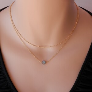 dainty labradorite necklace