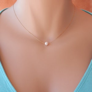 black pearl choker necklace, bridesmaid gif, black choker, pearl jewelry image 2