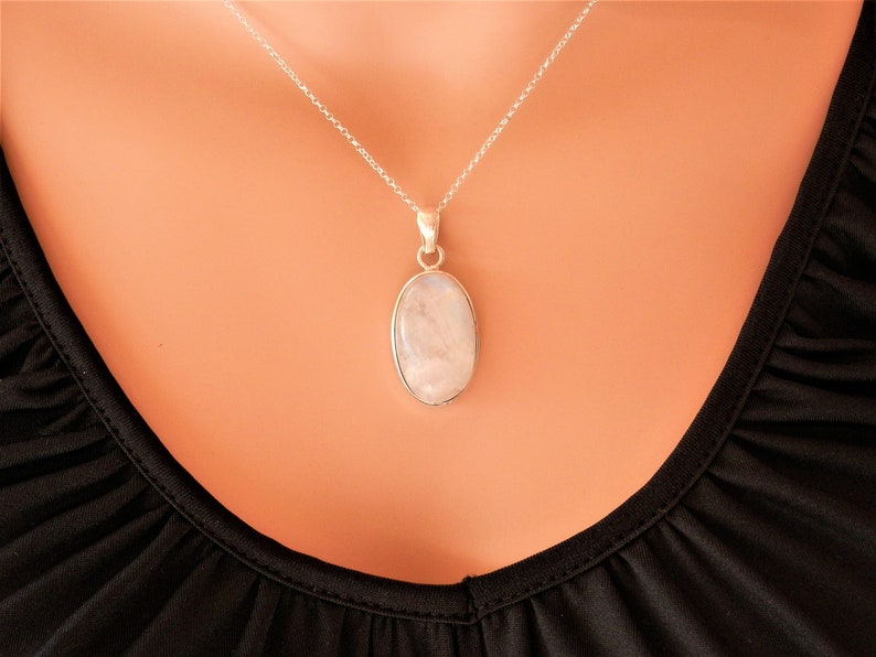 genuine moonstone necklace image 1