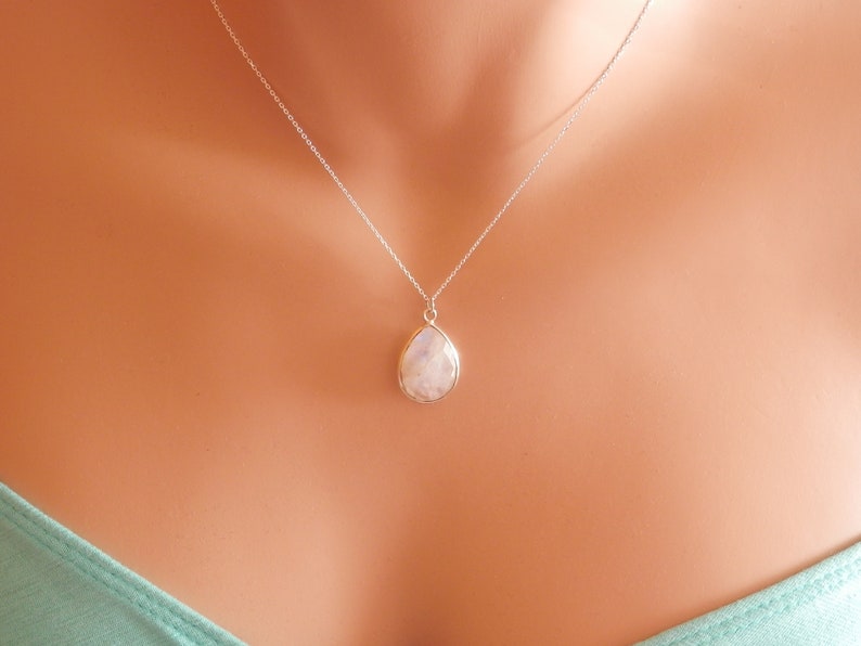 genuine moonstone necklace image 9