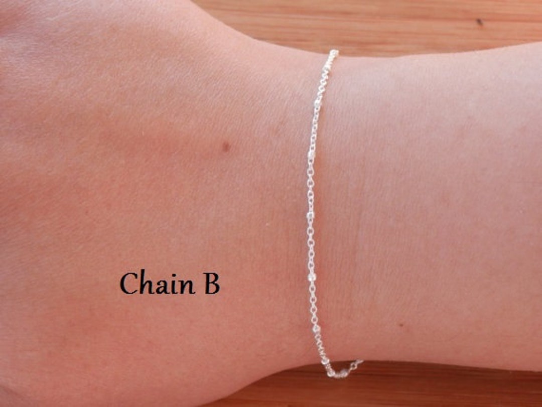 Sterling Silver Bracelet Chain Satellite - Etsy