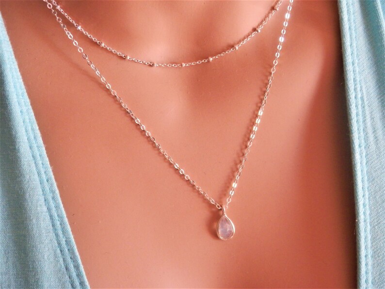 genuine moonstone necklace image 5