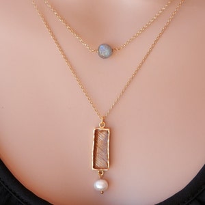 dainty labradorite necklace image 7