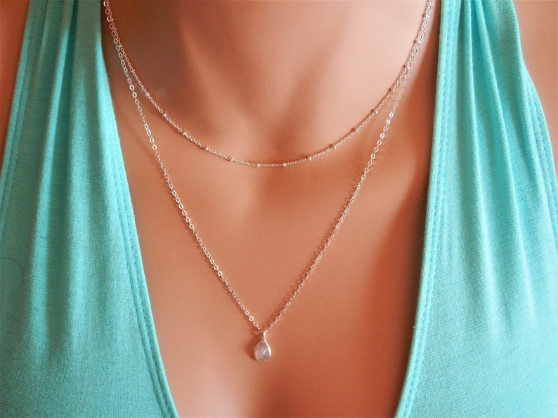 genuine moonstone necklace image 8